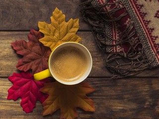 Jigsaw Puzzle «Leaves and Cup»