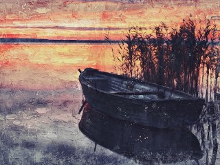 Bulmaca «Boat in the reeds»