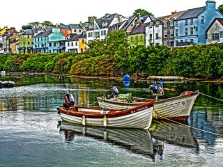 Jigsaw Puzzle «Boats at the pier»