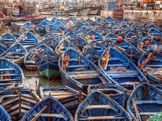 Rompecabezas «Boats in the port»