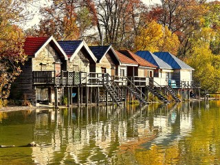 Quebra-cabeça «Boat houses»