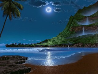 Пазл «Луна в заливе»