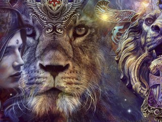 Пазл «Львы и люди»