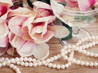 Jigsaw Puzzle «Magnolia and pearls»