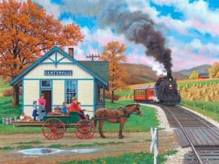 Jigsaw Puzzle «little station»
