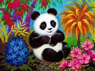 パズル «baby panda»