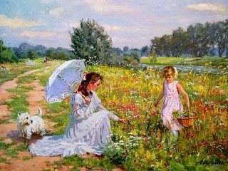 Jigsaw Puzzle «Mother and daughter»