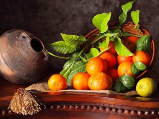 Jigsaw Puzzle «Tangerine pitcher»