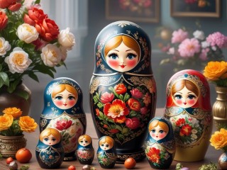 Слагалица «Matryoshka dolls»