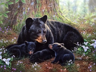 Пазл «Медвежье семейство»