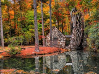 Jigsaw Puzzle «Mill in the forest»