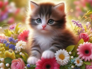 Puzzle «Cute kitten»