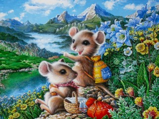 Jigsaw Puzzle «Mouse travelers»
