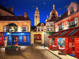 Jigsaw Puzzle «Montmartre in night»