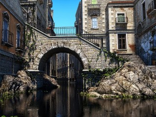 Quebra-cabeça «The bridge over the canal»