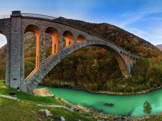 Пазл «Мост Солкан Словения»