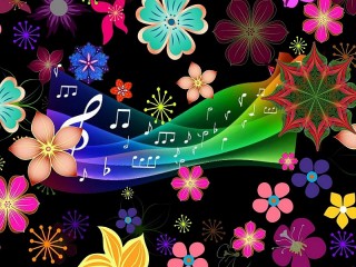 Quebra-cabeça «Music of flowers»
