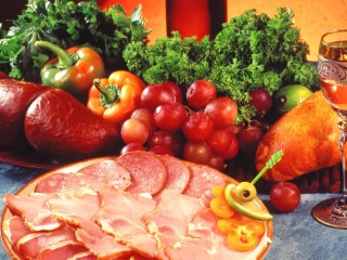 Jigsaw Puzzle «Meat cut with vegetables»