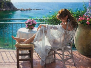 Jigsaw Puzzle «Sea and girl»