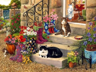 Puzzle «On the porch»