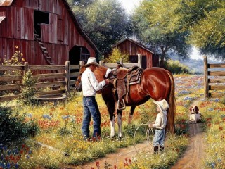 Jigsaw Puzzle «On the ranch»