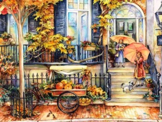 Jigsaw Puzzle «On steps»