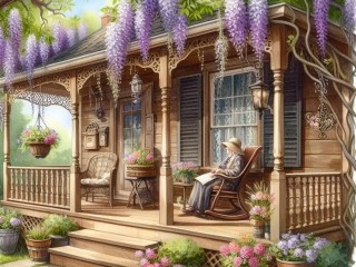Jigsaw Puzzle «On the terrace»