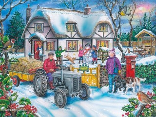 Jigsaw Puzzle «On the tractor»