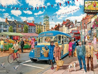 Jigsaw Puzzle «On street of city»