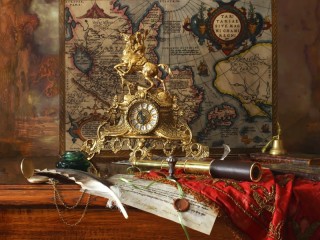 Jigsaw Puzzle «Still life with clock»