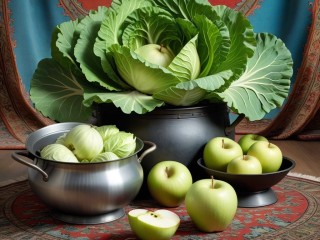 Puzzle «Still life with cabbage»