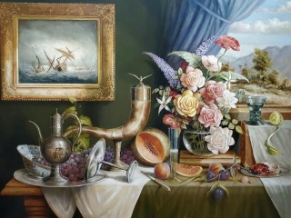 Слагалица «Still life with a painting»