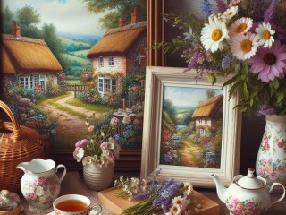Jigsaw Puzzle «Still life with a painting»