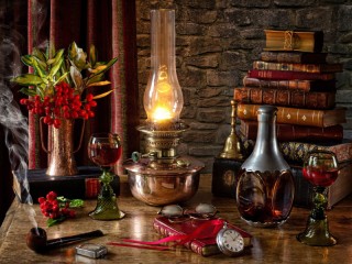 Jigsaw Puzzle «Still life with lamp»