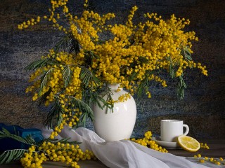 Jigsaw Puzzle «Still life with Mimosa»