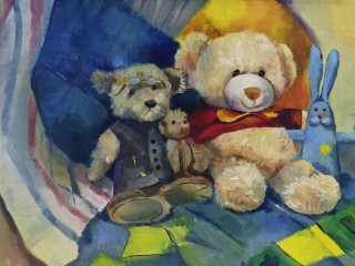 Puzzle «Still life with a soft toy»