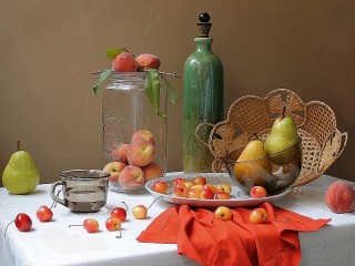 Пазл «Натюрморт с персиками»
