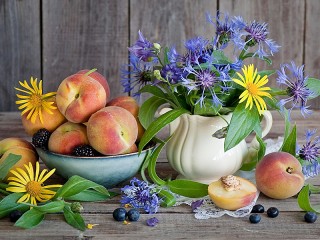 Jigsaw Puzzle «Still life with peaches»