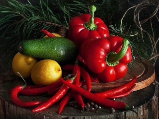Jigsaw Puzzle «Still life with pepper»