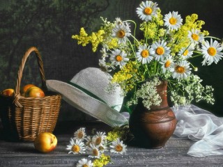 Jigsaw Puzzle «Still life with daisies»