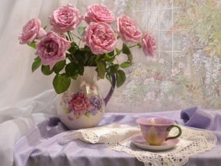 Jigsaw Puzzle «Still life with roses»