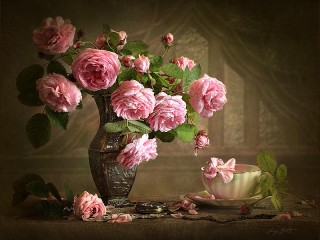 Jigsaw Puzzle «Still life with roses»