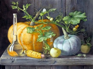 Puzzle «Still life with pumpkin»