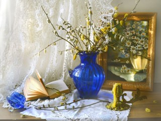 Jigsaw Puzzle «Still life with willow»