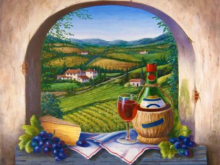 Puzzle «Natyurmort s vinom»