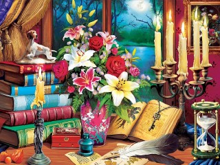 Jigsaw Puzzle «Still life with candles»