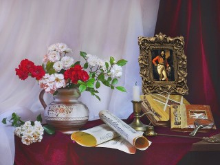 Jigsaw Puzzle «Still life with portrait»