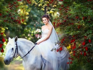 Пазл «The bride on the horse»