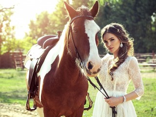 パズル «Bride with horse»