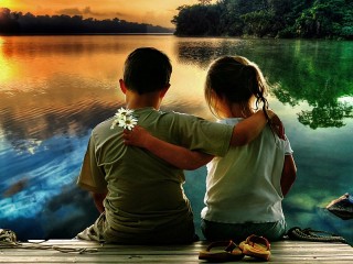 Jigsaw Puzzle «Young lovers»